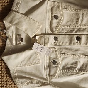 White blue Jean jacket